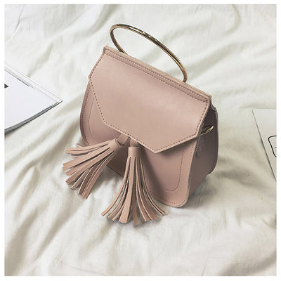 Fashion handbag retro handbag small letter tassel leather shoulder bag used as messenger bag or shoulder bag many occasions