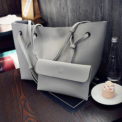 Soft Leather Women Bag Set Luxury Brand 2018 Fashion Designer Female Shoulder Bags Big Casual Bags Set Handbag High Quality