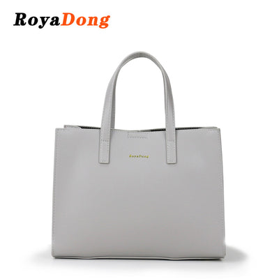 RoyaDong Brand 2018 Women Handbags High Quality Pu Leather Big Tote Bag Female Fashion Dress Shoulder Bags Casual Handbag