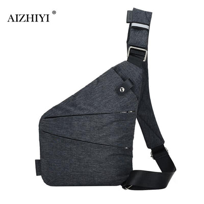 Unisex Anti-Theft Men'S Messenger Bag Shoulder Bags Men Hidden Chest Pack Mens Retro Crossbody Bag Cool Motorcycle Sling Bag