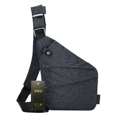 Unisex Anti-Theft Men'S Messenger Bag Shoulder Bags Men Hidden Chest Pack Mens Retro Crossbody Bag Cool Motorcycle Sling Bag