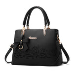 Women Bag Vintage Handbag Casual Tote Fashion Women Messenger Bags Shoulder Top-Handle Purse Wallet Leather 2018 New Black Blue