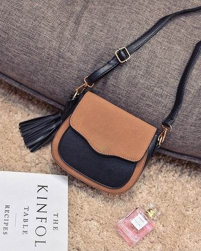 Free shipping, 2018 new trend women handbags, retro simple flap, fashion shoulder bag, tassel ornaments woman messenger bag.