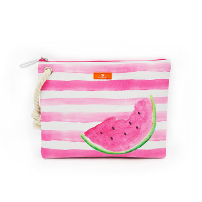 BONAMIE Women's Wet Bikini Clutch Bag Brand Designer Fashion Stripe Lady's Handbag Flamingo Hemp Rope Beach Bags Bolsa Feminina