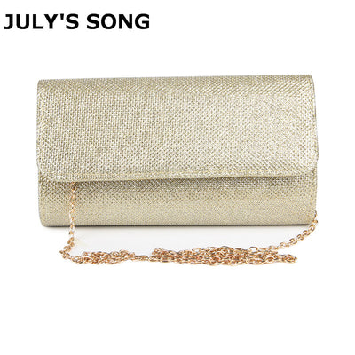 JULY'S SONG 2018 New Arrival Women Wedding Bag Clutch Top Quality Evening Clutches Solid Color Ladies Party Chain Handbag