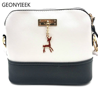 2018 Hot Women's Handbags Leather Fashion Small Shell Bag With Deer Toy Women Shoulder Bag Casual Crossbody Bag